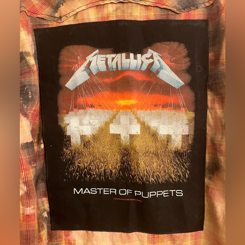Decree Upcycled Metallica Plaid Shirt